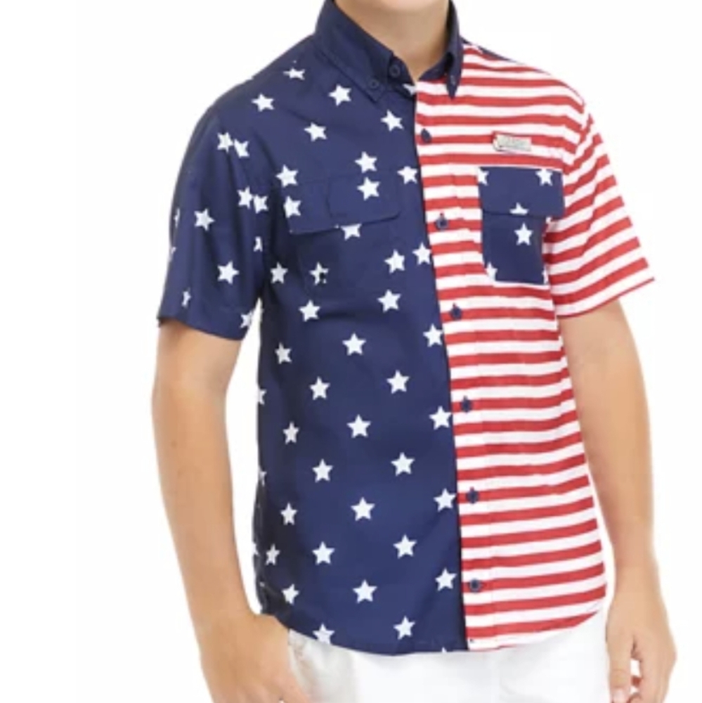 BIG & TALL AMERICAN FISHING SHIRT - Picture 1 of 4